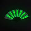 LED Performances Hand Fan Folding Hand Fan Chinese Handheld Glowing Fan with LED Light Dancing Props for Men Women