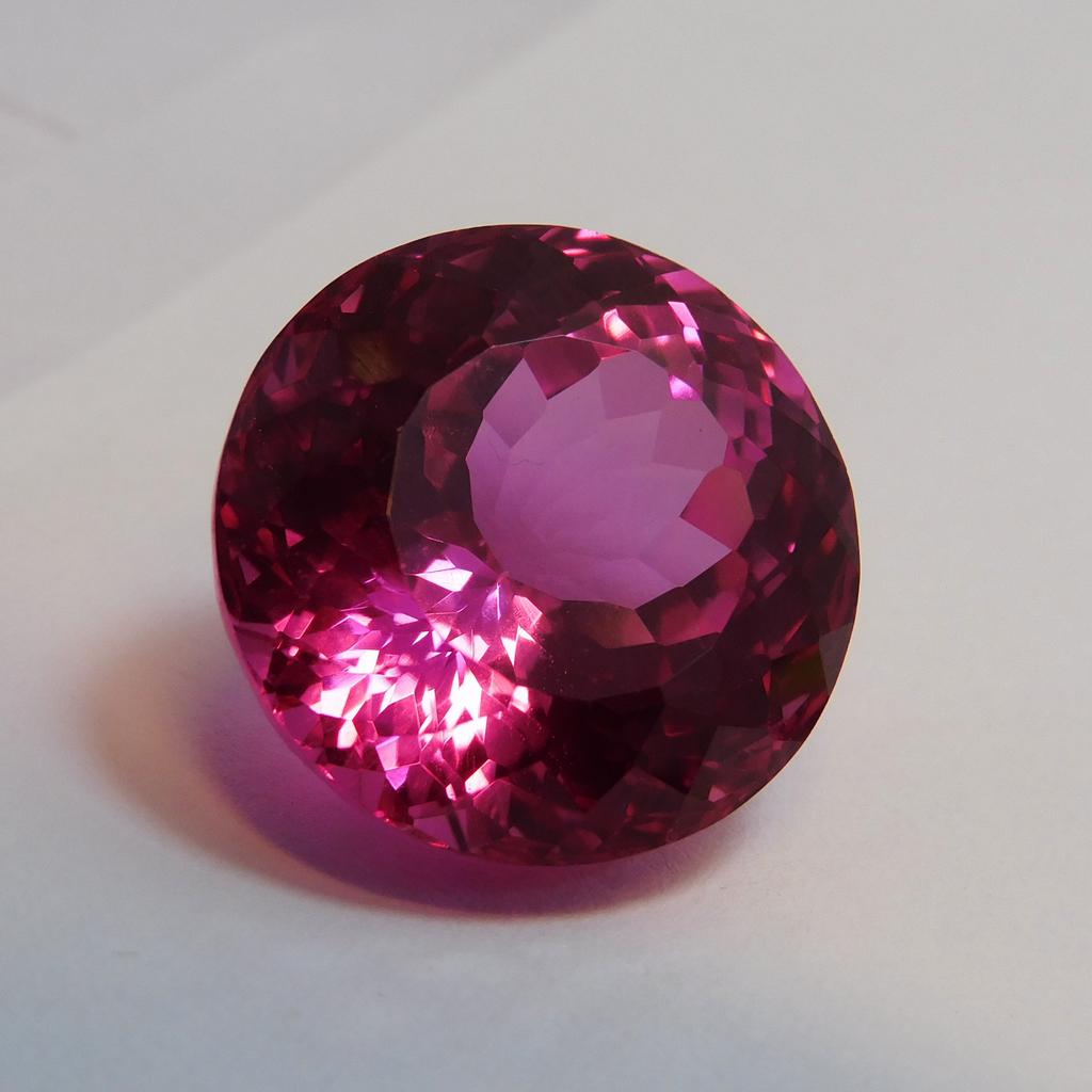 Natural Pink Sapphire 26.25ct Round Cut Certified Loose Gemstone