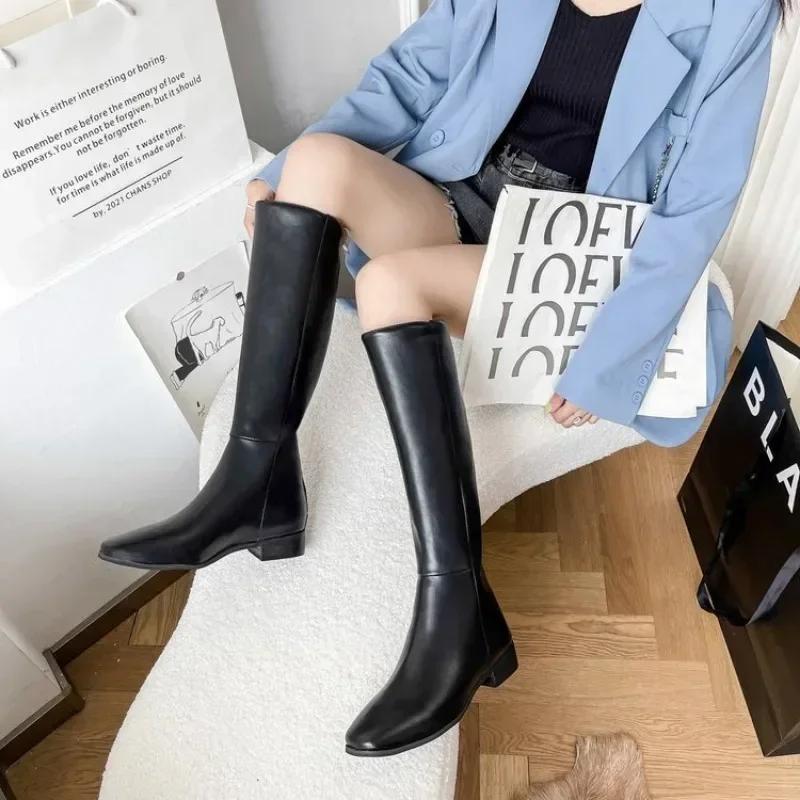 Fashion Hot Sales But Knee Boots for Women 2024 Fall New Patchwork Vintage Thigh-high Boots for Women Slim Tall Knight Boots