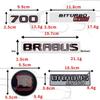 Mercedes-Benz G-Class BRABUS Rocket Emblem Decal Set - Red & Black (700/800/900 Models)