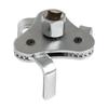 Universal Adjustable Oil Filter Wrench From 2-1/2 Inch to 4.5 Inch Oil Filter Wrench Tool Set With 3 Jaw Uninstall Removal Key