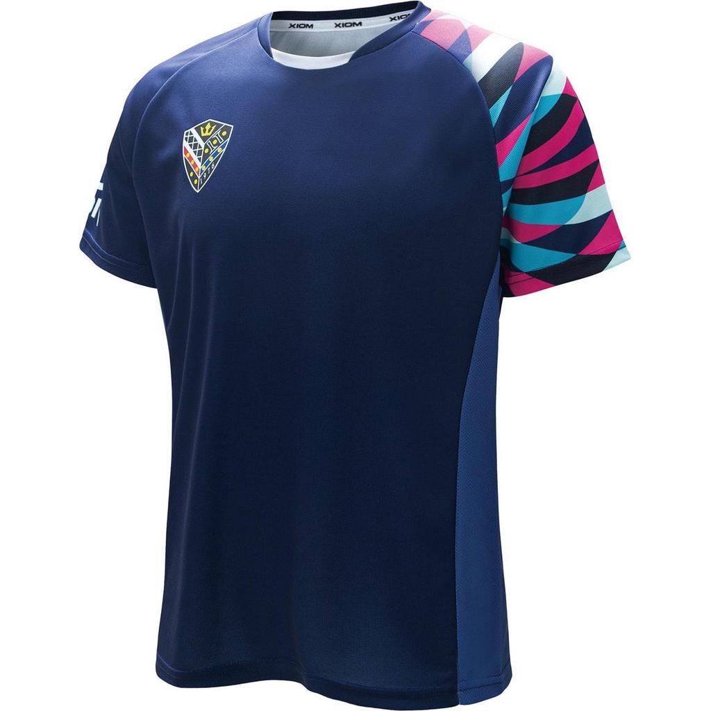 XIOM Table Tennis Game Shirt TYRA JTTA Approved Aerocool Quick Dry Sweat Absorbent Navy M 1010