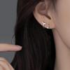 925 Sterling Silver Fishtail Earrings for Women - New 2024 High-End Light Luxury Design