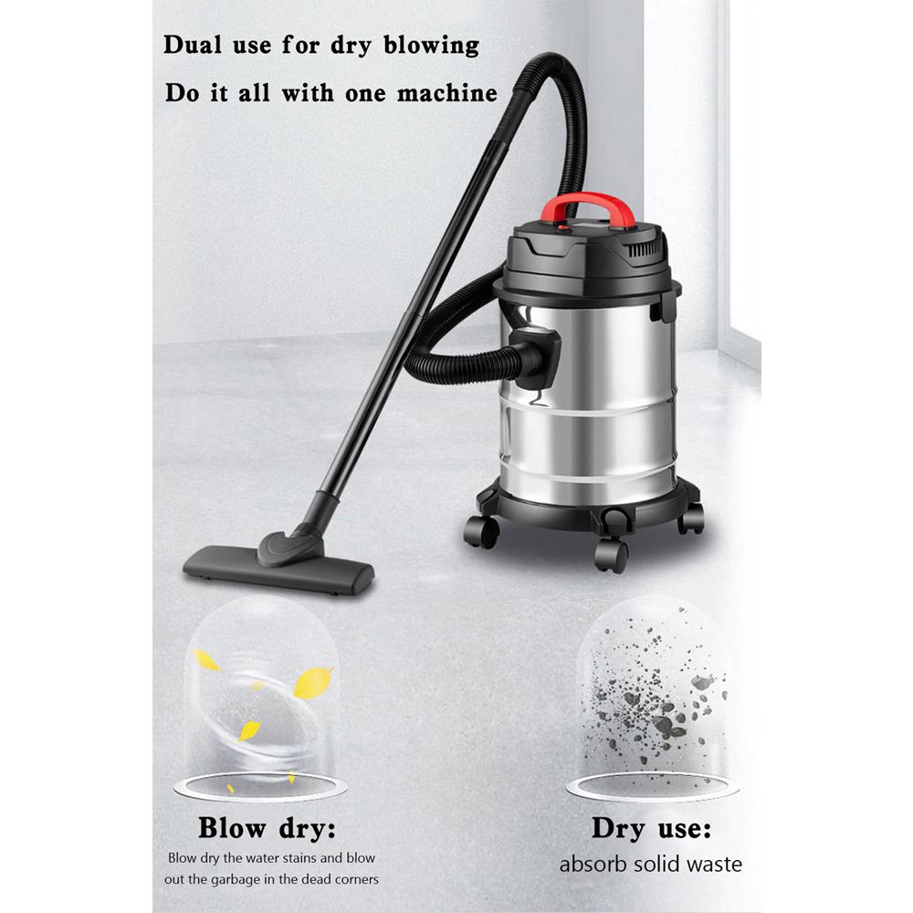 5 Gallon Steel Stainless Wet and Dry Canister Vac Shop Mall Industrial Vacuum Cleaner 1800W Floor Clearning Robot for Hotels Res