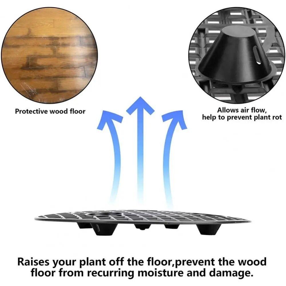 Plastic Plant Level Pot Elevator Durable Plant tray Plant Pot Dishes Flower Pot Tray Home