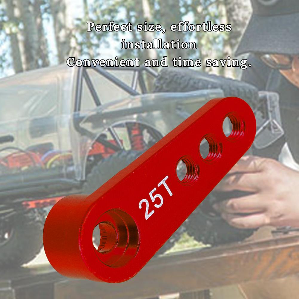 Aluminum Alloy 25T Steering Servo Horn Arm Suitable for RC 1:8:10 Model Car (Blue ( 86NB))