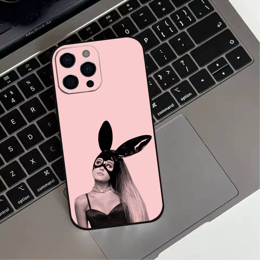 Ariana Grandes  Phone Case For iPhone 17,16,15,14,13,12,11 Plus,Pro Max,XS,Soft Silicone Black Cover