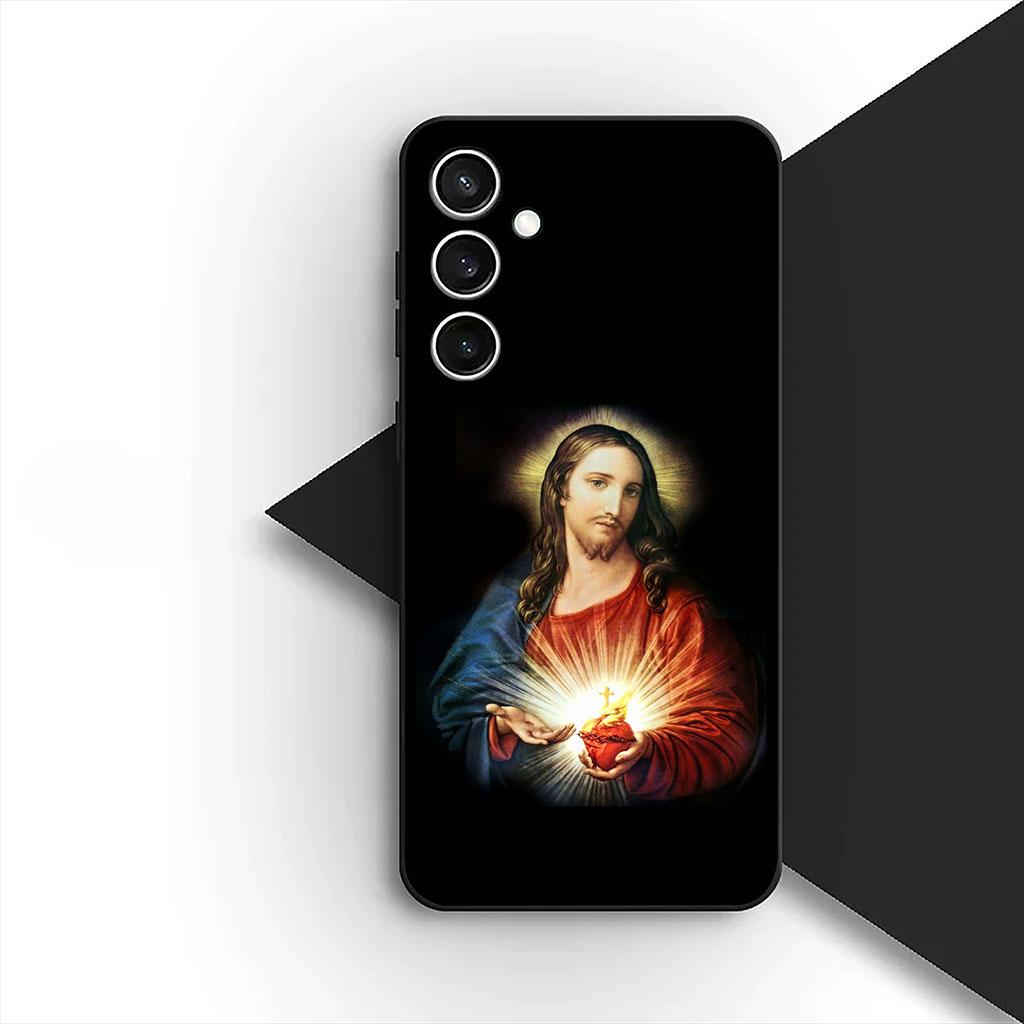 

Чехол для телефона с изображением креста Иисуса Бога для Samsung Galaxy S22 S21 S20 FE Ultra Plus A07 A17 A15 A16 A25 A57 A37 Корпус Samsung A25 5G