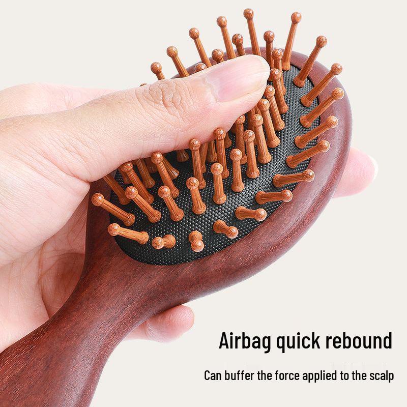 Sandalwood Anti-static Scalp Massaging Wood Comb with Engraved Logo
