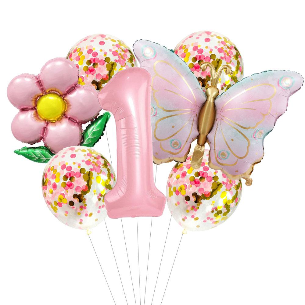 

Набор из 7 розовых шаров с бабочками, 40 дюймов, цифры, гелиевые, градиентные, для украшения на день рождения, бэби-шауэр, вечеринку по случаю дня рождения, свадьбу Other