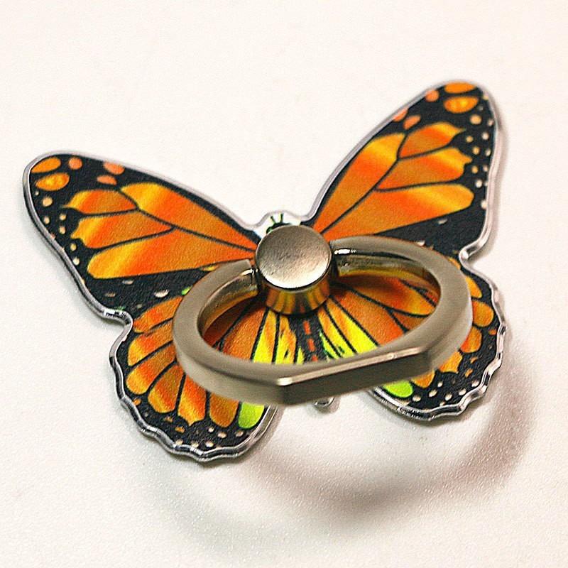 Mobile Phone Ring Buckle Holder Cartoon Cute Metal Desktop Creative New Painted Butterfly Mobile Phone Ring Buckle Holder