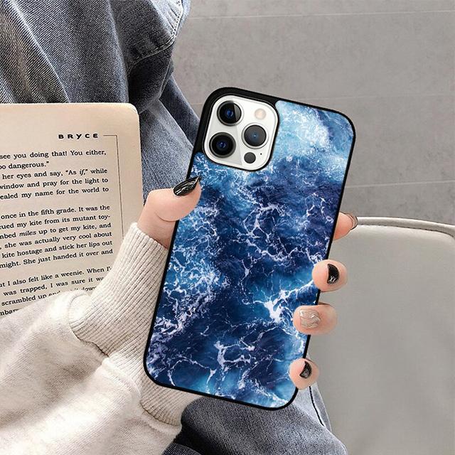 Blue Sea Ocean Waves Mobile Phone Cases Cover For iPhone 17 Air 16 15 14 12 13 11 Pro MAX Apple Plus Coque
