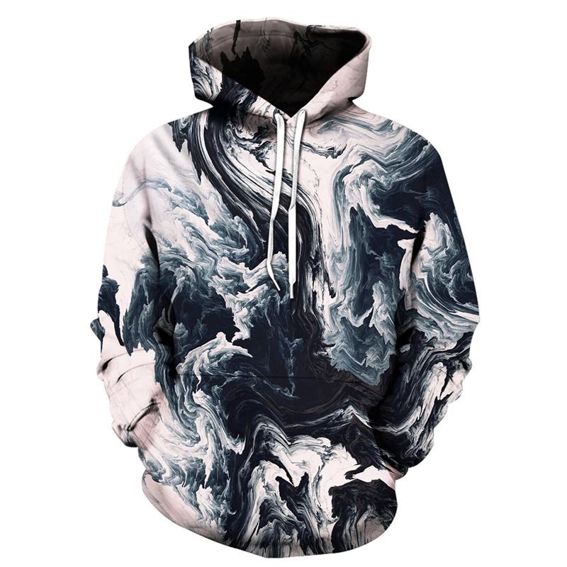 3D Printed Flower Leaf Hoodie For Men Colorful Plants Pattern Long Sleeves Fashion Sweatshirts Pullover Tops Oversized Hoodies