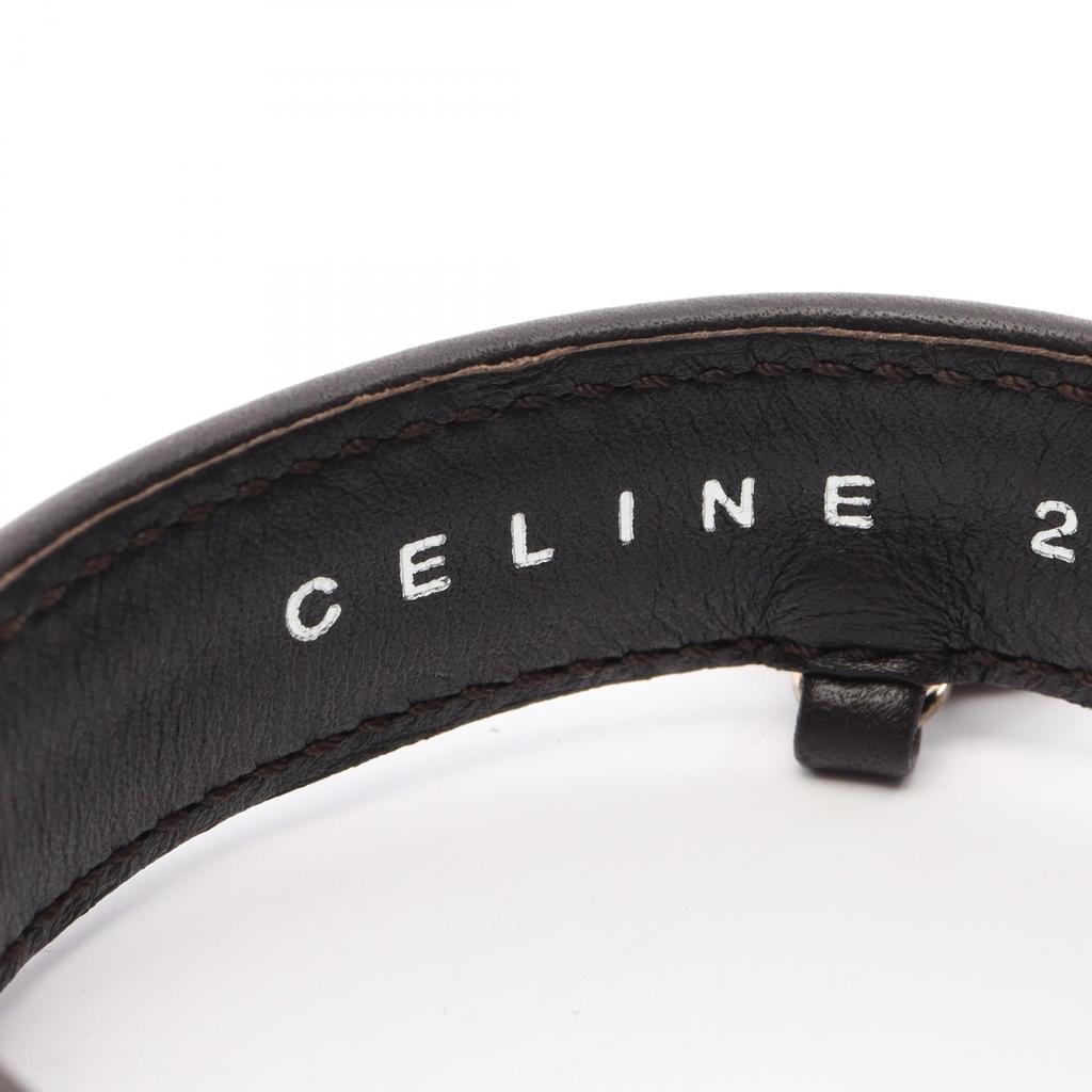 Used CELINE Bracelet leather Brown Red Used Women