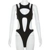 Y2K Summer Women's Solid Color Sexy Fashion Hollow Splicing Slimming and Slimming Jumpsuit