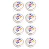 8Pcs European Style Ceramics Cabinet Knob Single Round Pulls Orchids Motifs Door Knob And Handles For Dresser Drawer Wardrobe