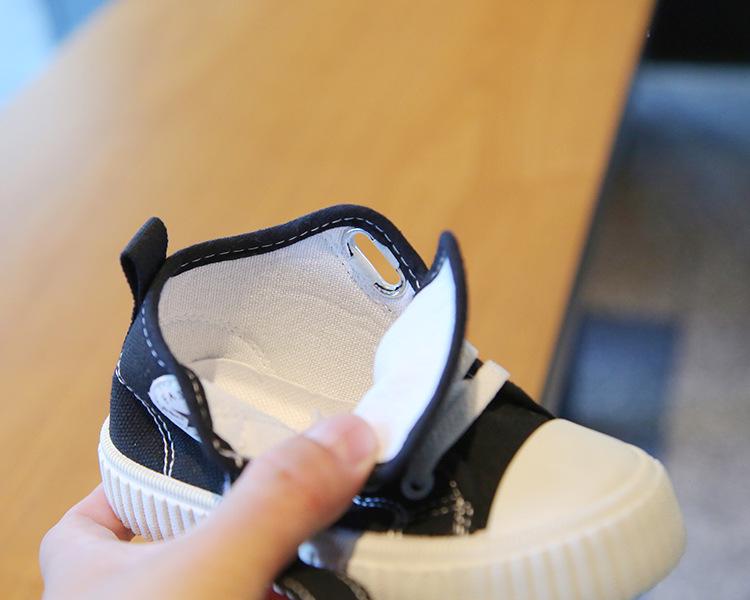 2025 Kids' High-Top Canvas Sneakers: Non-Slip, Soft Sole Casual Shoes for Boys and Girls