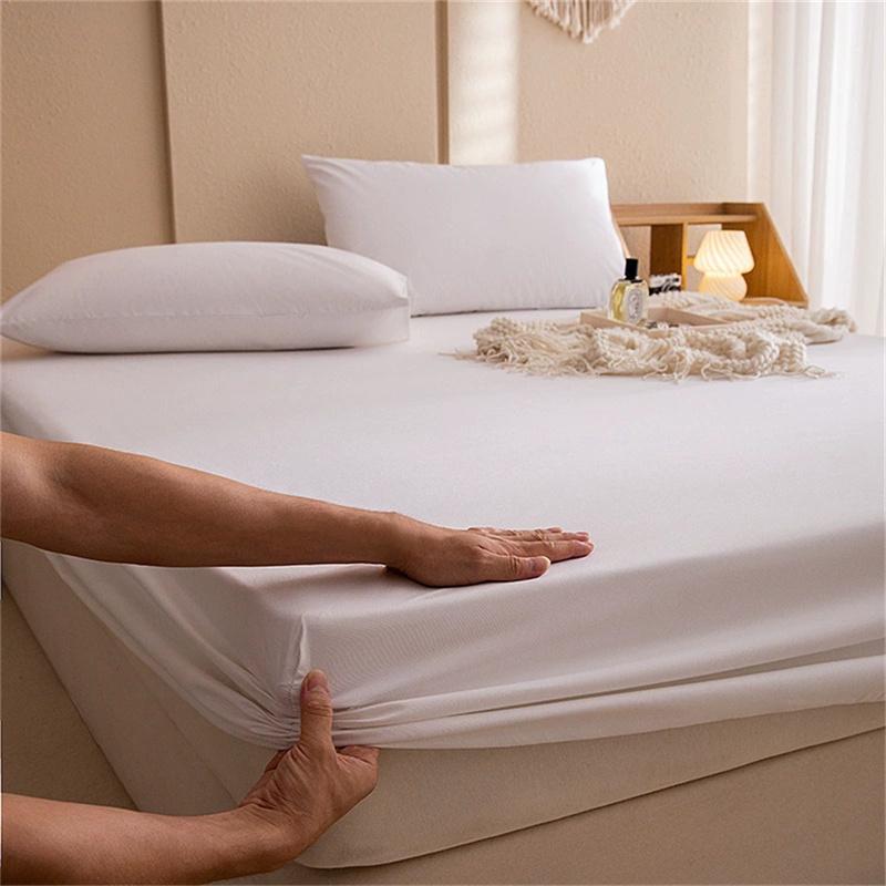 

1pc Bed Cover Non-Slip Fitted Sheet Solid Color Wear-Resistant, Urine-proof, Super Soft Comfortable Bedding, Machine Washable, Suit for Mattresses30cm 99cm*203cm