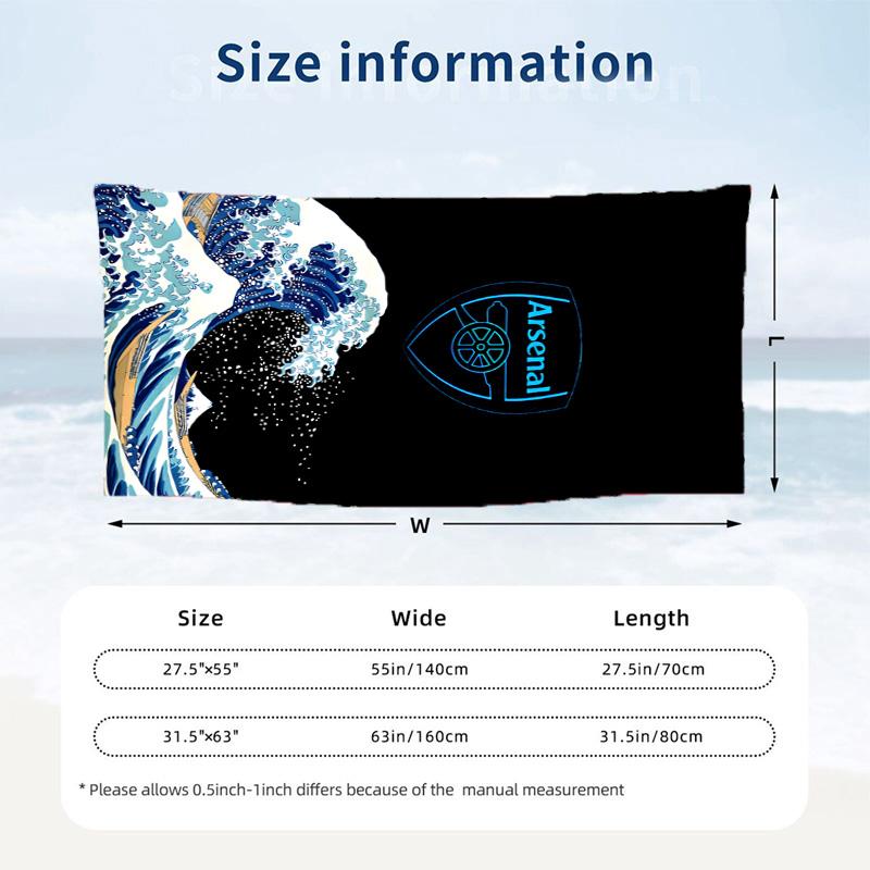 Arsenal F.C. Beach towels also serve as bath towels summer essential a musthave for the outdoors the beach and the pool