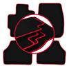 Velours-Fußmatten mit rotem Rand für: Mazda Premacy I Minivan (1999-2005)