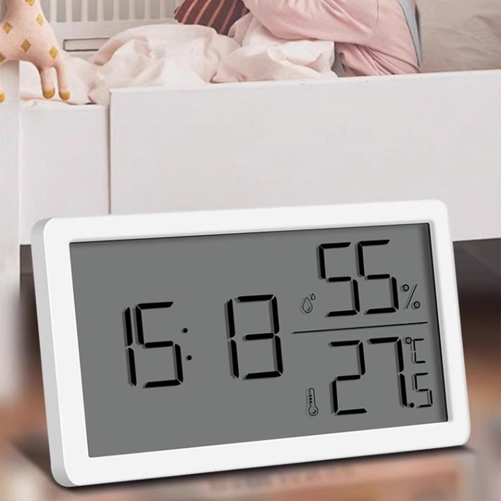Indoor Baby Room LCD Thermometer High Precision Temperature And Humidity Monitor With Hanging Hook For Easy Installation