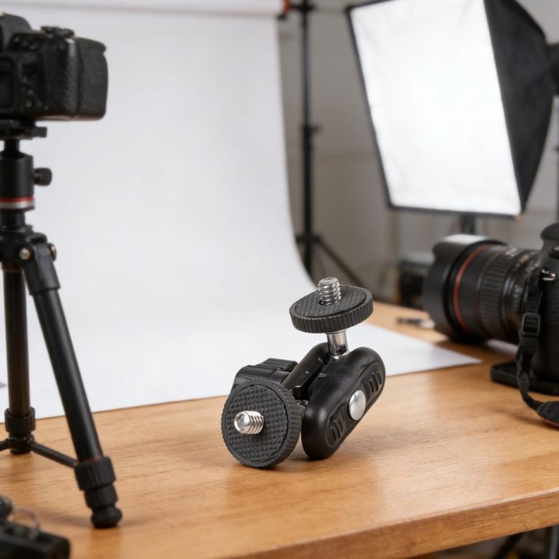 2Pieces Ballhead Clamp Clip Flexible Magical Arms with 1/4inch Male Thread Adapter for Camera Monitor Light Stand