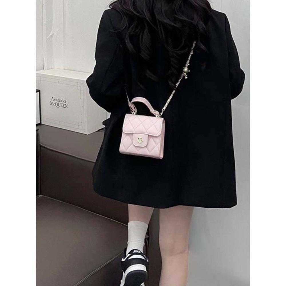 New mini handbag bag women's small fragrant style niche fashion versatile diamond chain bag shoulder messenger bag