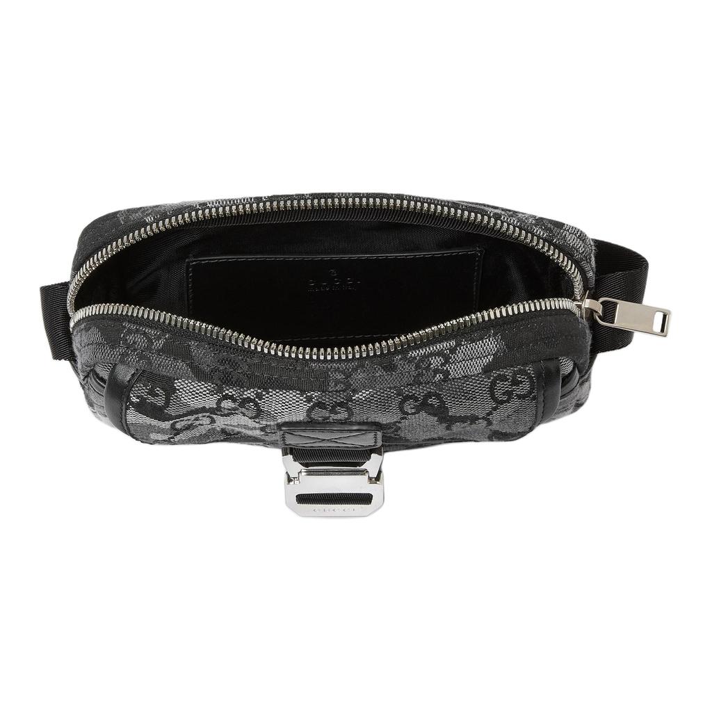 Gucci Camouflage Marble Pattern GG Print Canvas Mini Shoulder Bag Men Bags Black Gray 855344-FAFH9-8445