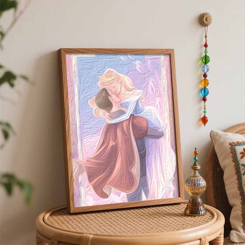 Disney DIY Sleeping Beauty Oil Painting Art Painting Kit Home Wall Decor Handmade Gift Romantic Prince Princess Couple Art Craft Decor