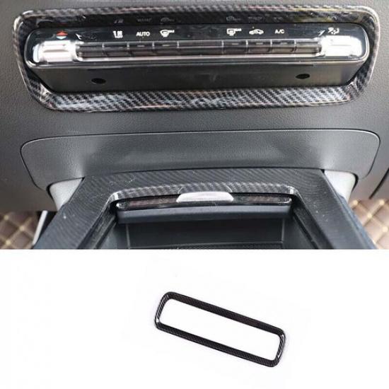 Console AC Switch Control Panel Decor ABS Carbon Fiber For Benz GLA W156 -23