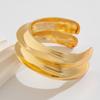DIEZI Exaggerated Vintage CCB Beads Bracelet Men Punk Gold Silver Color Geometric Irregular Cuff Wide Bangles For Women Jewelry