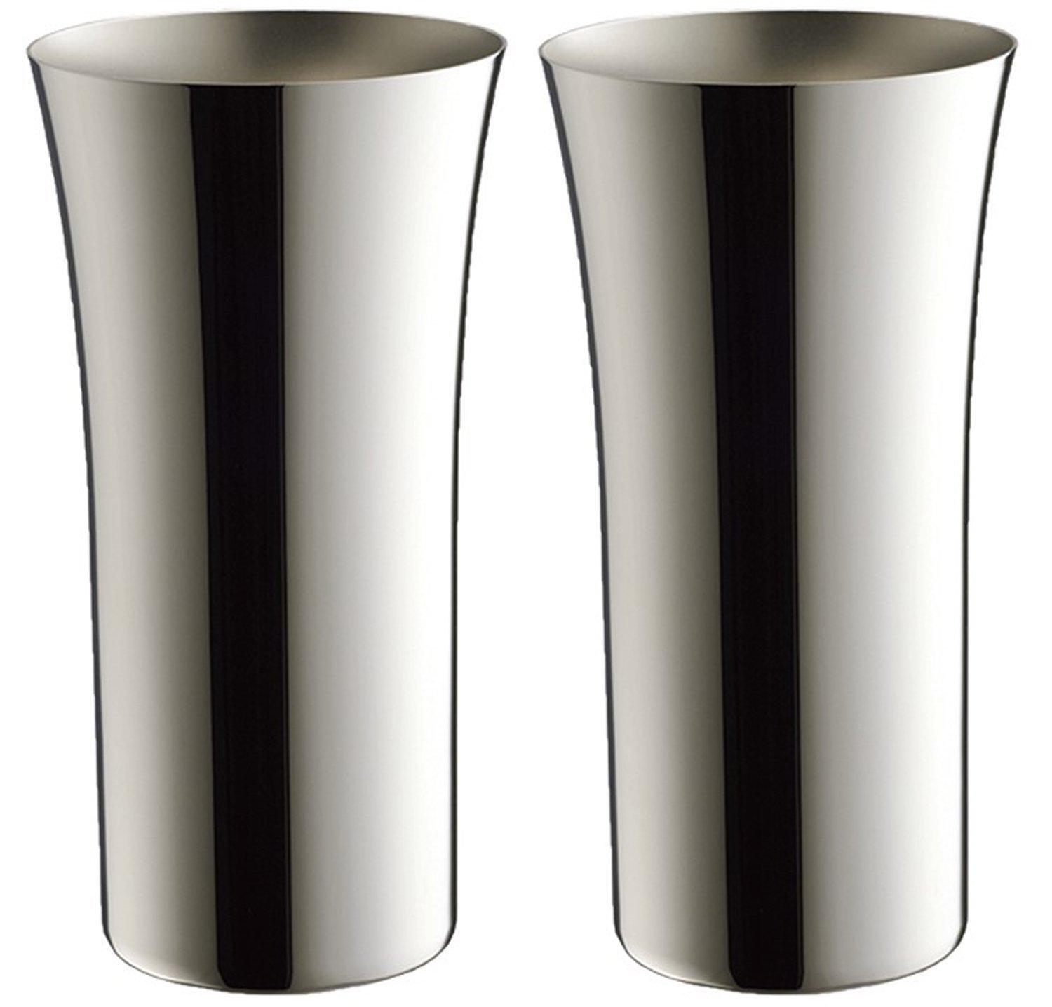 Set of 2 400ml beer made by stainless manufactured in Tsubame Niigata Japanese-made tumblers, Tsubame-no-Takumi, steel, City, Prefecture, HB-7476