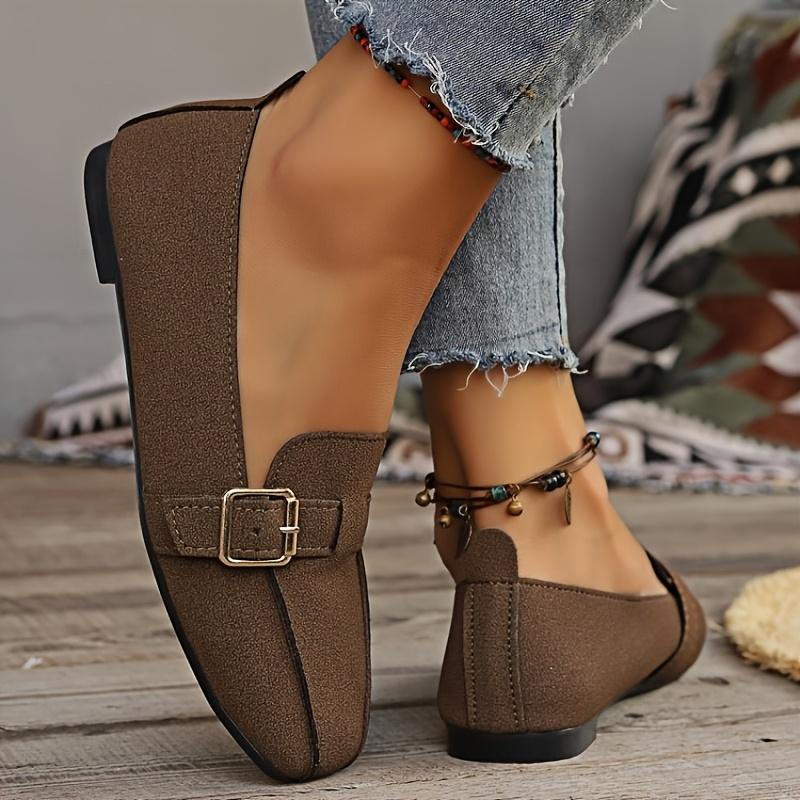 Plus Slipon Loafers Womens Size Soft Round Toe Comfortable Casual Shoes