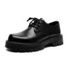 Leather shoes men's casual British platform derby shoes men's high-end black wedding groom height-increasing shoes 2112-R