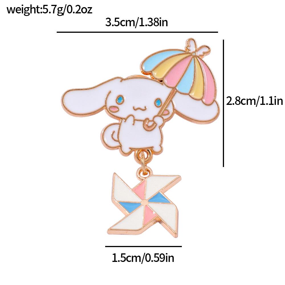Japanese Cute Sanrio Metal Badge Kulomie Melody Yugui Dog Alloy Brooch Accessory Pin