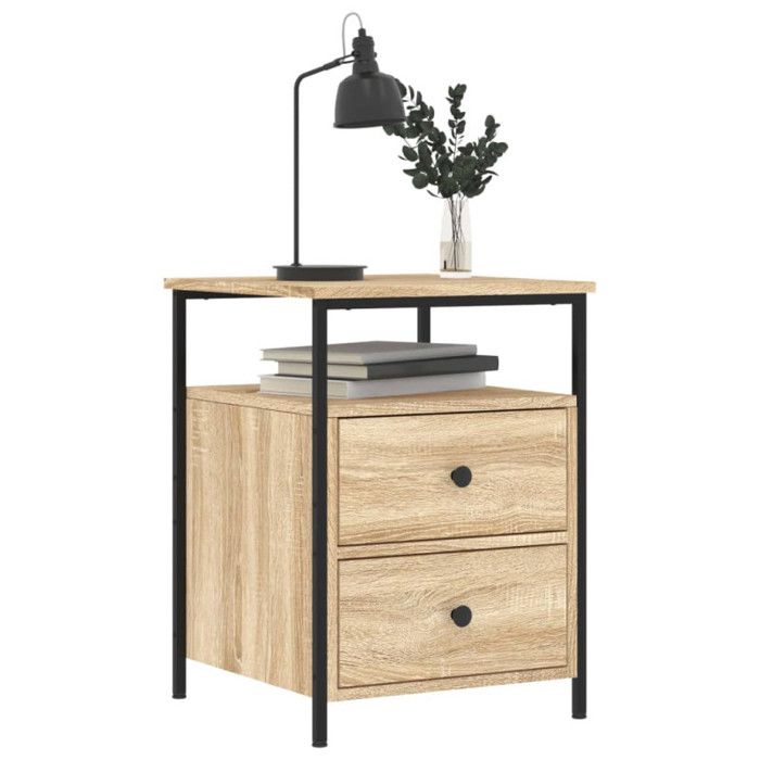 VidaXL Bedside Tables 2pcs Sonoma Oak 44x45x60cm Engineered Wood 826006