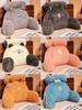 Cartoon Turtle Velvet Lumbar Support Cushion - Soft, Removable, Washable Seat & Sofa Backrest for Bedroom