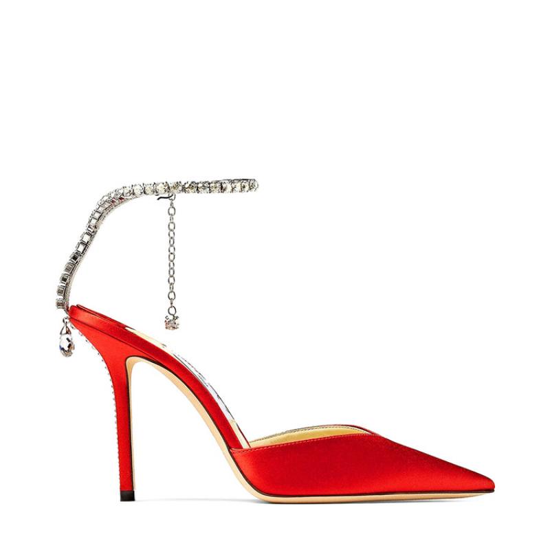 Summer33 -43 Sandals Rhinestone High Heels 8 .5cm /10cm Open Toe Women 'S Shoes Party Wedding Bridal Shoes Brand Show