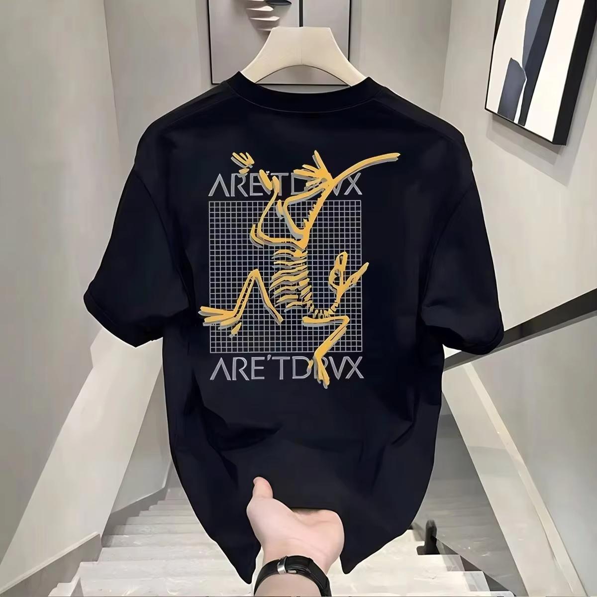 

American Retro Printing Fashion Trend Luxury Brand Short-sleeved T-shirt Men Women Summer Short-sleeved Loose Cotton High-end 4XL