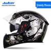 Jiekai Full Face Electric Motorcycle Helmet - Unisex, All-Season Racing Safety