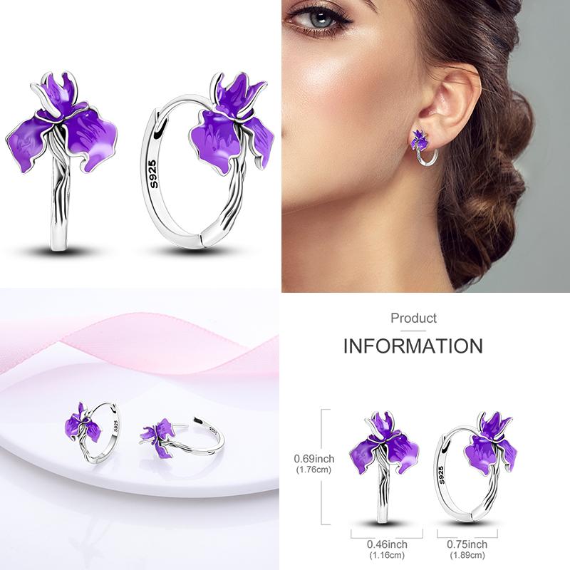 925 Silver Hoop Earring Moon Sun Earring Pendent Zircon Heart Shape Star Eardrop For Women Girl Making Jewelry