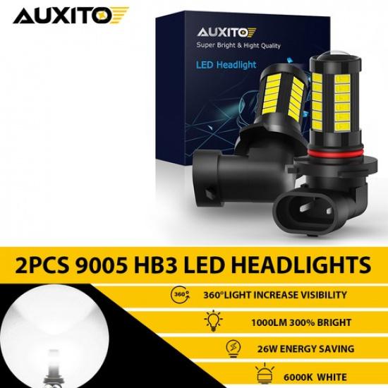 AUXITO Светодиодная лампа для противотуманных фар 9005 HB3 Белый Высокая яркость 6000K Мощные лампы