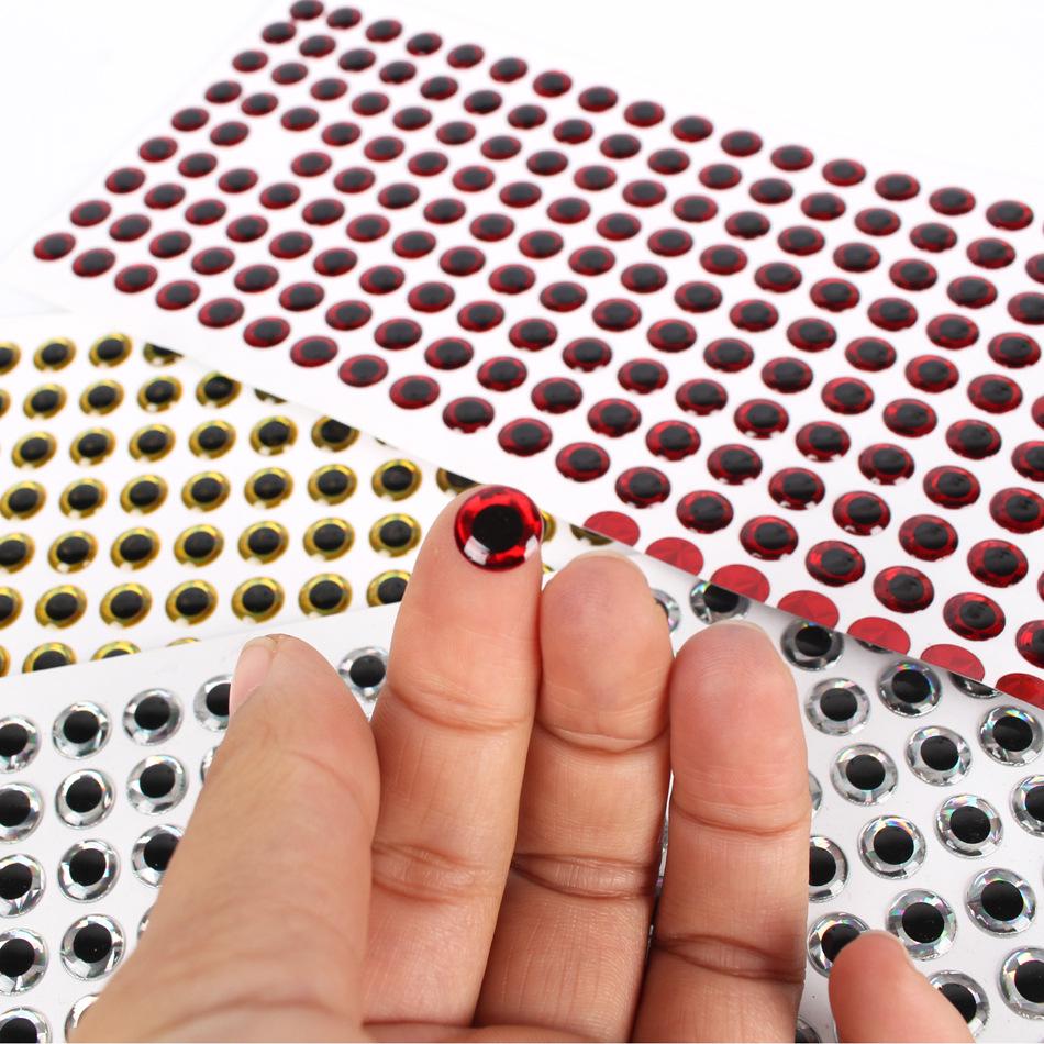 100pcs/lot Fishing Lure 3D Eyes Diameter 3mm-10mm Simulation Fly Fishing Minnow Crank Bait Artificial DIY Eye Fishing Tackle