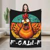 FCAWF Rooster Chef I Am Cooking Plush Blanket Flannel Throw for Couch Bed Soft Quality Bedspread Gift