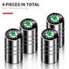 2025 New 4Pcs Car Logo Wheel Tire Valve Air Valve Stem Caps For Skoda Octavia Fabia Kamiq Kapoq Kodiaq Rapid SCALA Superb A5 A7