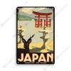Metal Poster Japanese Ukiyo-e Retro Wall Art Vintage Home Bar Cafe Decor