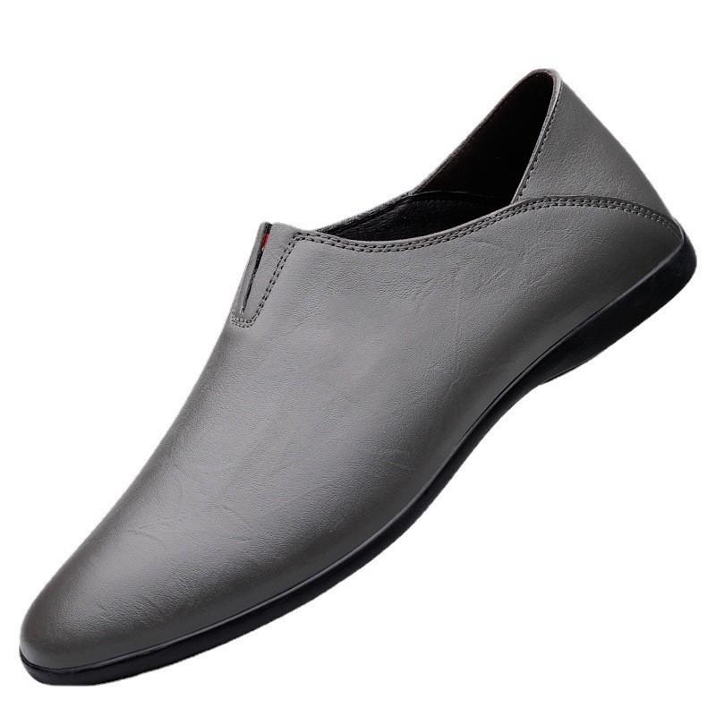 Men's shoes first layer cowhide men's casual shoes business dress leather shoes men's foreign trade one-pedal driving lazy shoes