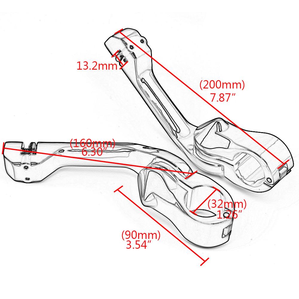 Motorcycle Accessories 1-1/4" 32mm 1 Pair Highway Pegs Mount For Honda GoldWing GL1500 GL1100 GL1200 GL1800 VT750 Harley  Suzuki