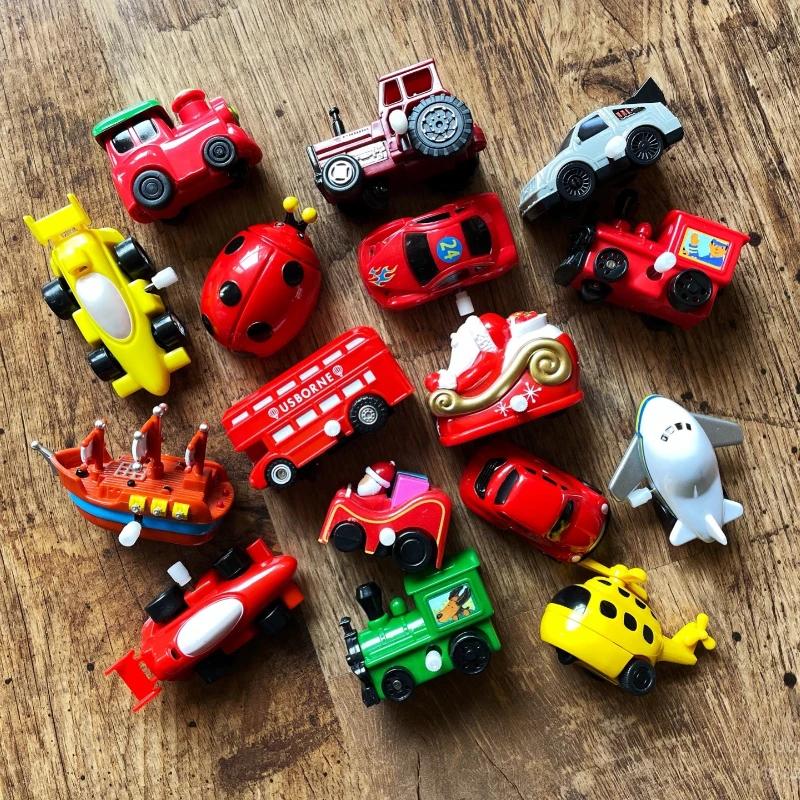Gimbal Wheel Mini Clockwork Double Decker Bus Tractor Locomotive Track Car Beano Retro J.Perry Acrobatics Toys Figures