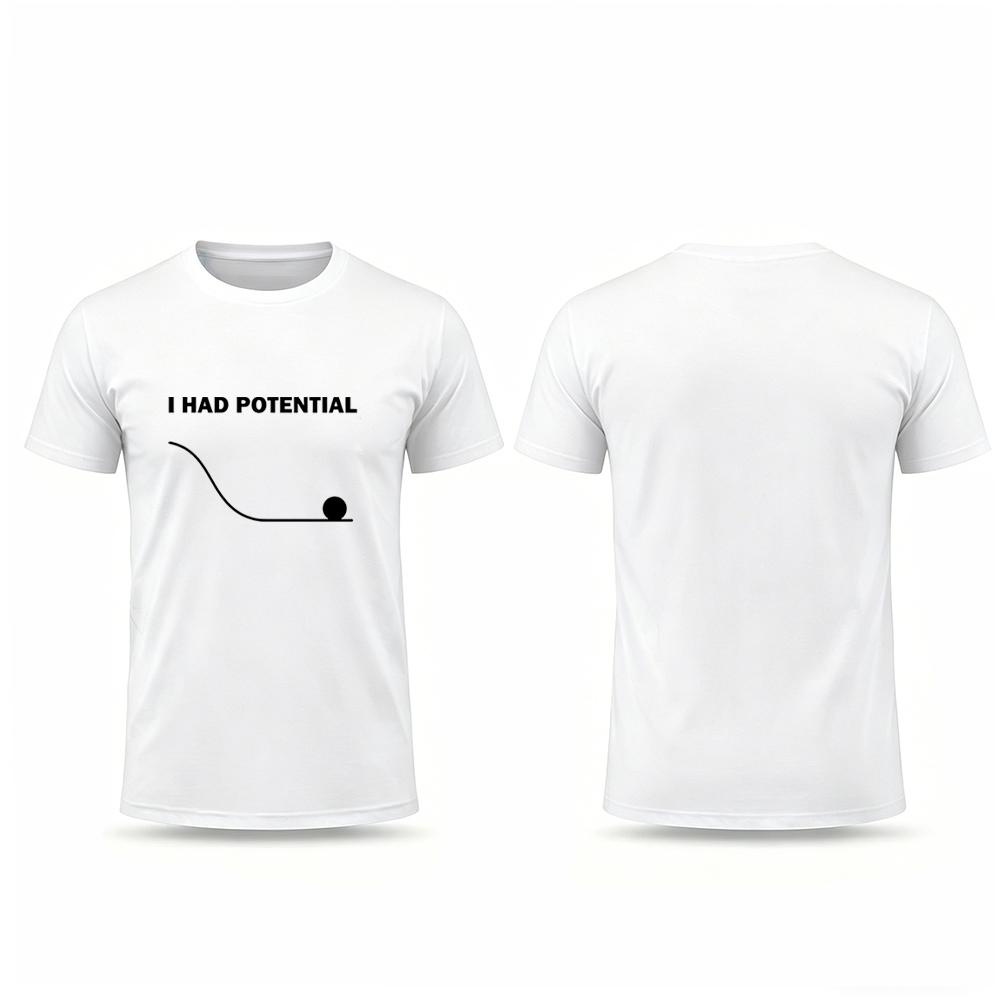 Dr Grace's I Had Potential T-shirt Project Hail Mary O-neck Short Sleeve Men's And Women's Funny Science Simple Top Fan Gifts